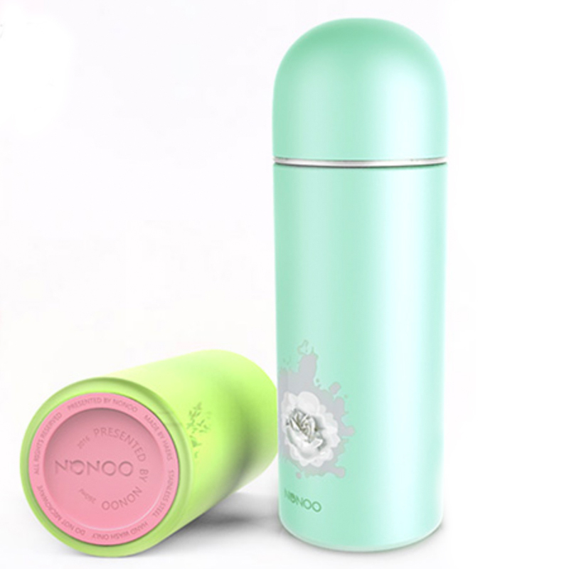 哈尔斯（HAERS） NONOO 260ml 花语系列 山茶花 可爱随手保温杯