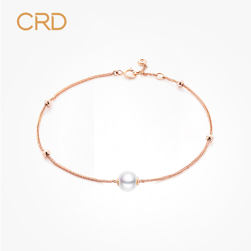 crd克徕帝18k金钻石珍珠手链人气百搭简单大方新款流行视频