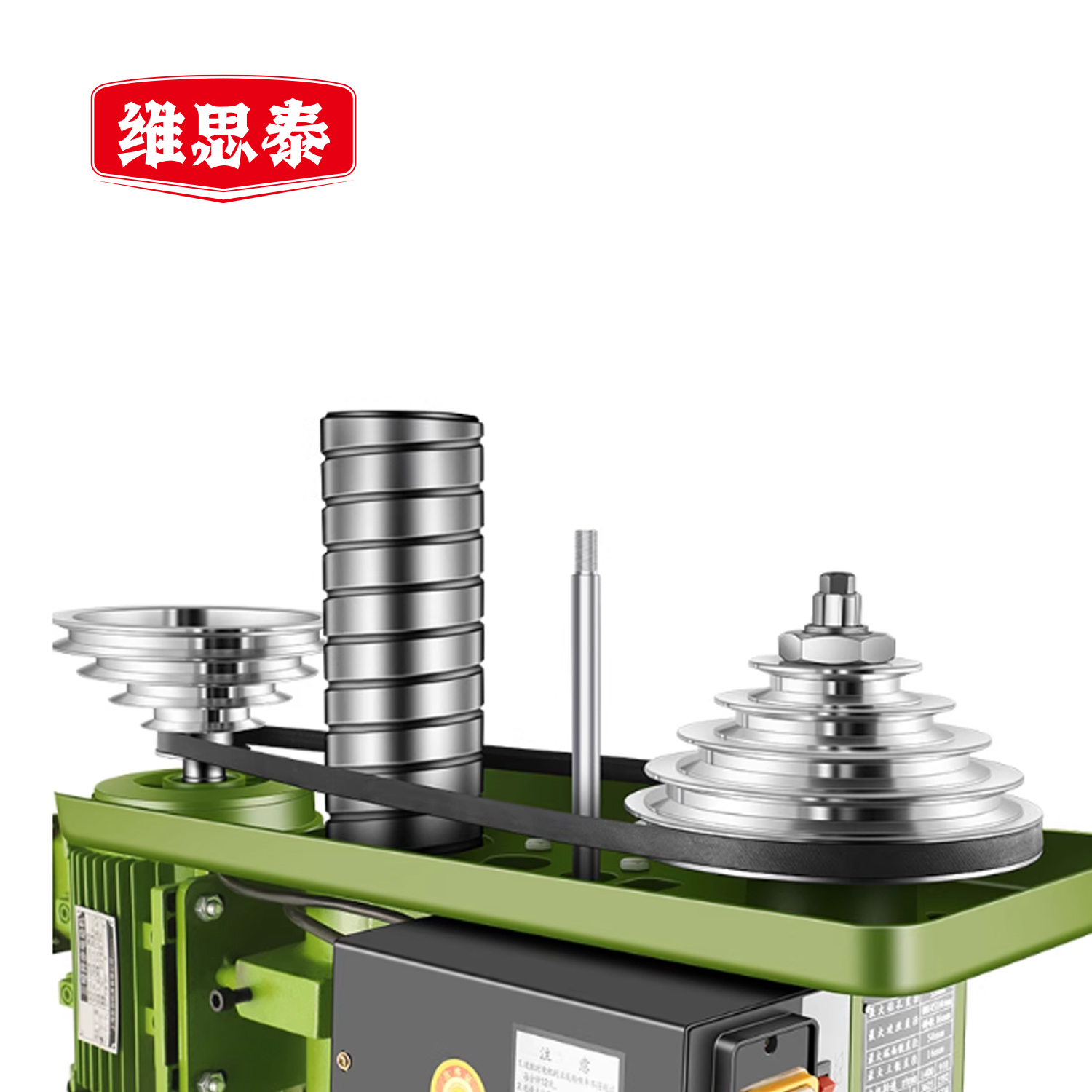 维思泰 台钻调速台式钻铣床钻攻一体机 380V/750W/ZQ4120+平口钳 台高清大图