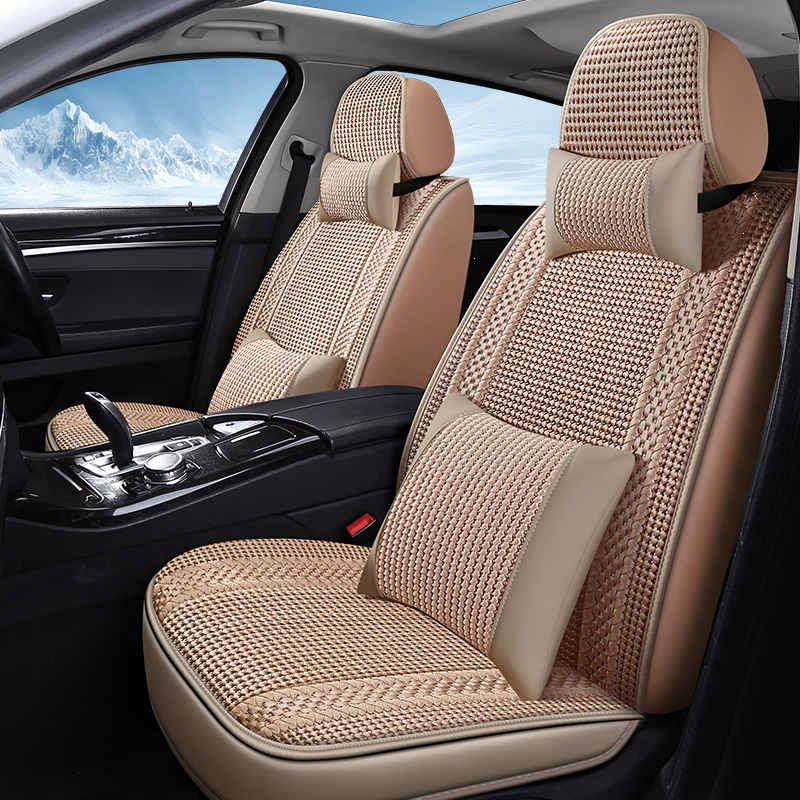 汽车坐垫夏季冰丝现代ix35名图闪电客途胜l斯柯达明锐座套包座椅半包