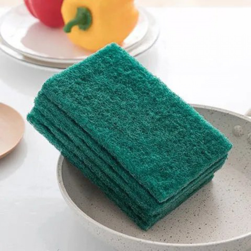 买二送一厨房金刚砂百洁布洗碗布海绵擦洗碗刷锅刷去污不沾油