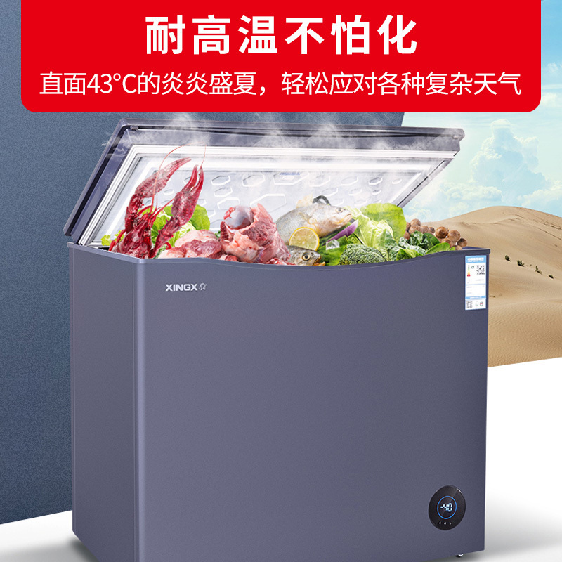 星星(XINGX)201升冰柜家用商用减霜无异味冷藏冷冻卧式顶开门大容量-40度深冷保鲜冷柜 BD/BC-201BKDV