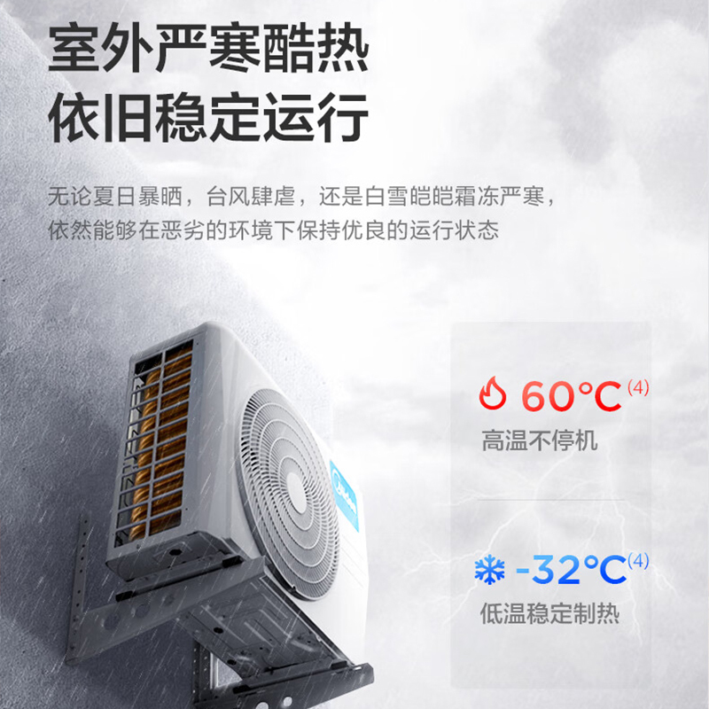 美的(Midea) KFR-35GW/G3-1 壁挂式 正1.5P 1级 变频 白色 冷暖
