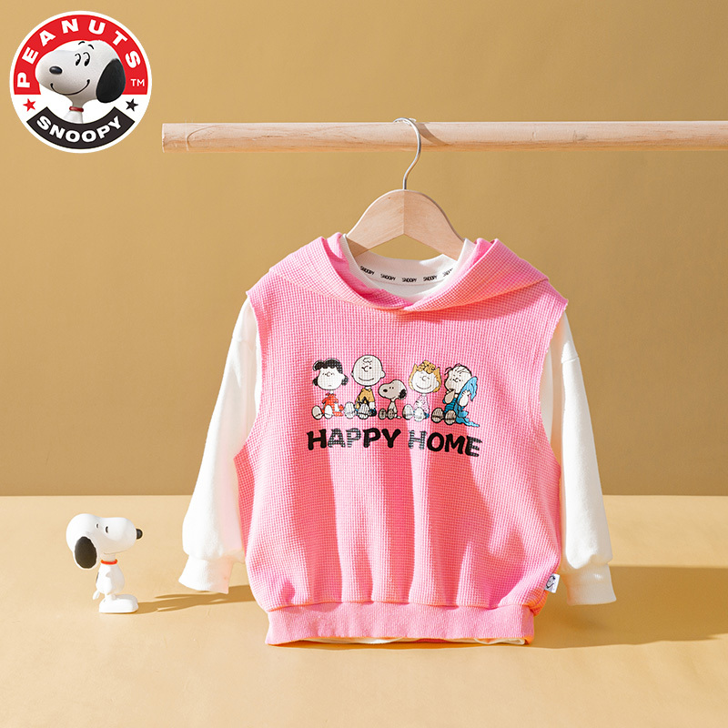 史努比(SNOOPY)新款儿童套装儿童华夫格三件套SXM063