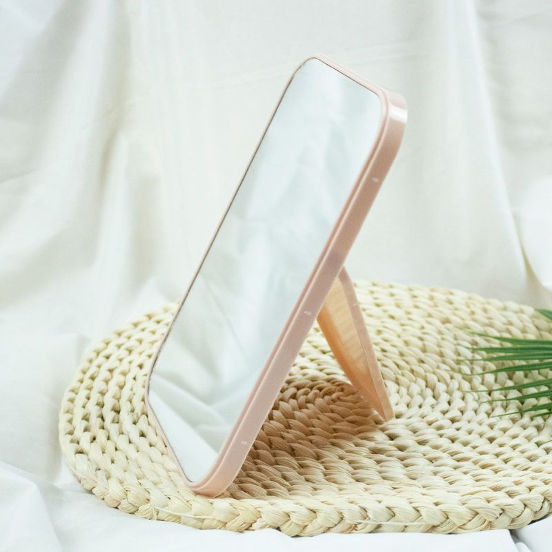 工匠时光化妆镜折叠镜便携小圆镜公主镜可爱网红浴室镜可折叠ins风小