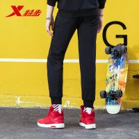 特步(Xtep)男士运动长裤2018秋冬新款加绒保暖时尚针织休闲裤常规型常规款882429639404