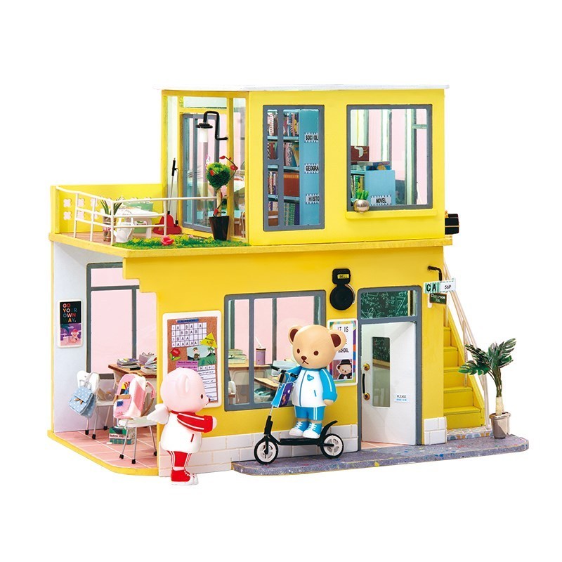 若态若来diy泰迪小屋 手工制作拼装模型珍藏艺术屋玩具创意拼插拼图带手办男生女生生日礼物 TD04暗恋情书