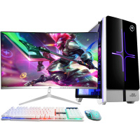 狄派(hiapad) 酷睿I5四核/8G内存/240G GTX750TI 游戏电脑 台式机 组装机 台式电脑整机 电脑主机+24英寸曲面显示器