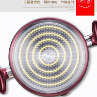 苏泊尔(SUPOR) 汤锅不粘复底铝锅明火煤气燃气灶电磁炉适用奶锅炖锅煮锅火锅锅具 22cm PT22K1