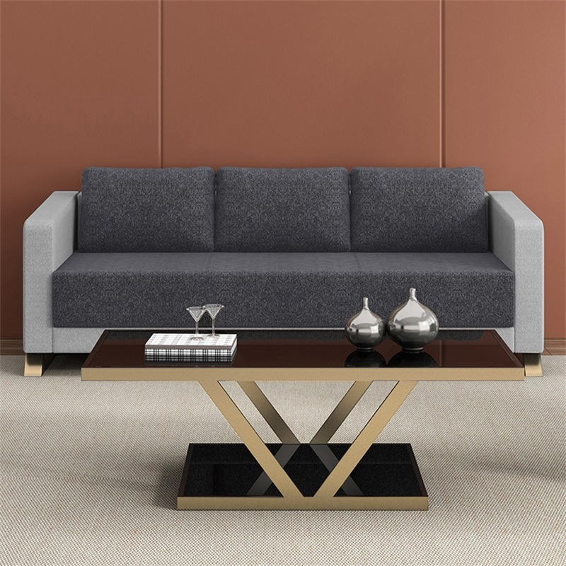 鑫环境 方茶几600*600*450mm 简约现代轻奢办公沙发茶几组合套装商务接待会客区办公室