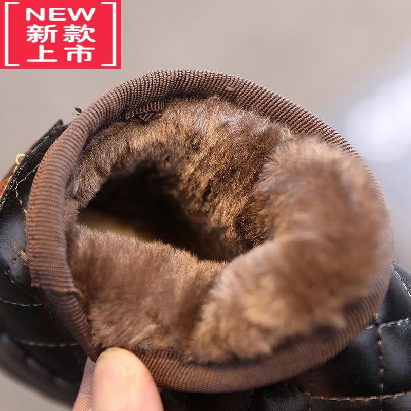 可莉允儿童棉鞋2022年冬季新款加厚加绒保暖雪地靴女童冬鞋软底大棉鞋潮图片