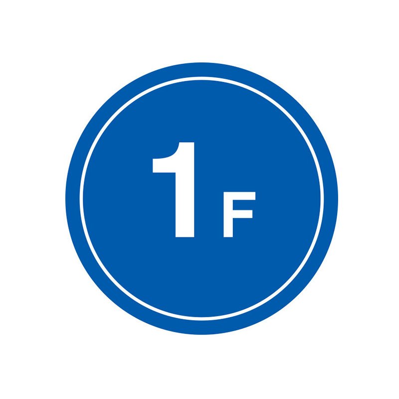 安赛瑞(SAFEWARE)楼层指示标识（1F）Φ45cm 塑料板 ZM