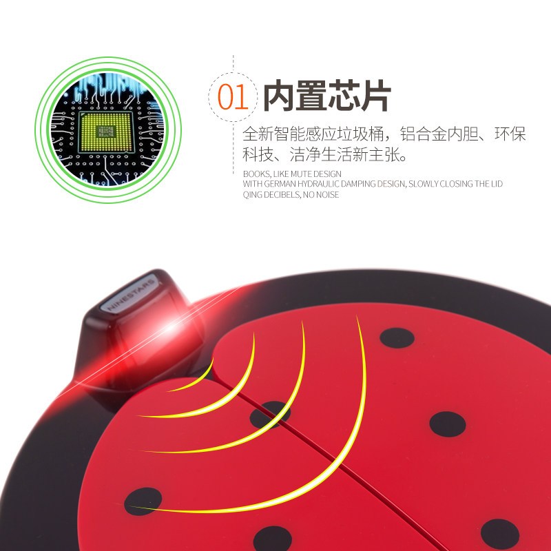 NST/纳仕达智能感应桌面迷你小垃圾桶收纳桶烟灰缸2L