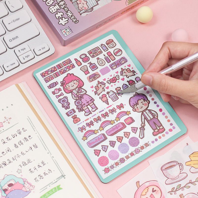 手账贴手账本贴纸木子里纸套装全套100张ins可爱手帐本少女心学生装饰