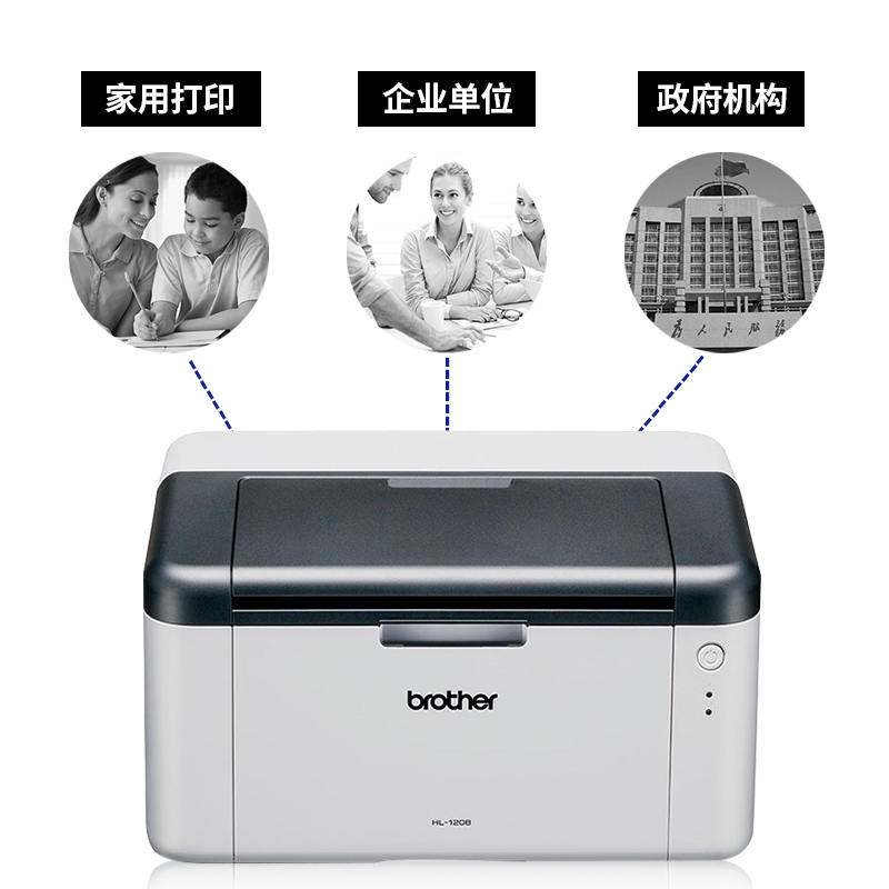 兄弟(brother) HL-1208 A4黑白激光打印机 家用A4打印 办公商用学生打印机 家用激光打印机家用打印机增值税抵扣发票