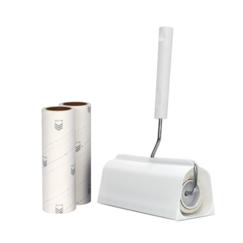 丽佳邦16cm粘毛器可撕式卷纸替换大号滚筒除尘宠物毛发清洁 16cm斜纹好撕纸卷90撕/卷高清大图