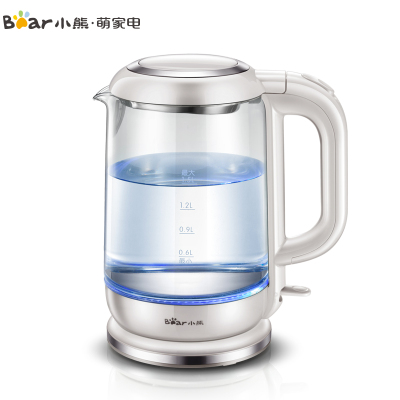 小熊(Bear)电热水壶 ZDH-A15D1 1.5L容量烧水壶 自动断电保护 高硼硅玻璃 家用电水壶煎药壶煮茶壶