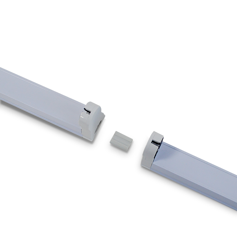 格瑞捷T8单管平盖空支架(一体化)1.2米塑料灯座(不含光源)支高清大图