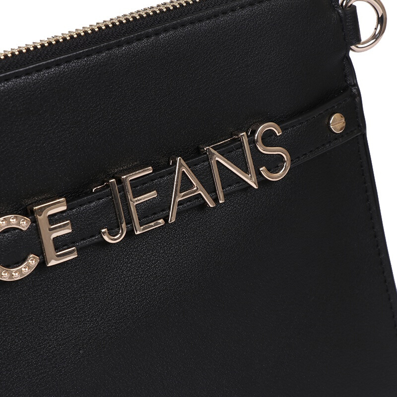 VERSACE JEANS 范思哲 奢侈品春夏款女士黑色聚酯纤维手包单肩斜挎包E3VTBPL1 70887 899 特价
