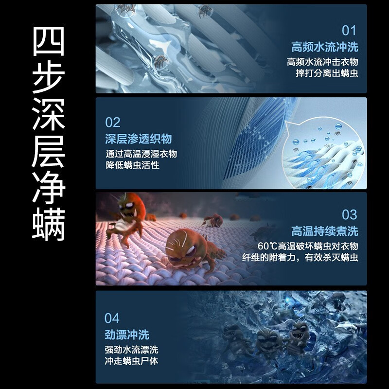 松下(Panasonic)全自动白月光单洗滚筒洗衣机 10公斤 温水泡沫净 1.1极高洗净比 XQG100-N11E