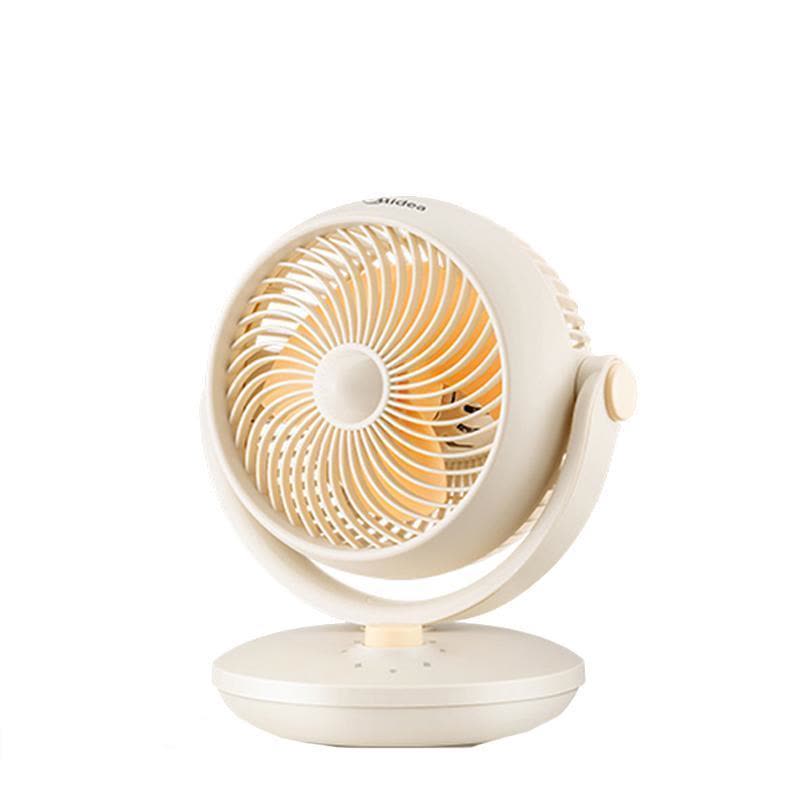 美的(Midea)电风扇家用轻音低噪空气循环扇小型摇头空调办公室落地扇宿舍小台扇GAF18AD 暖心橙图片