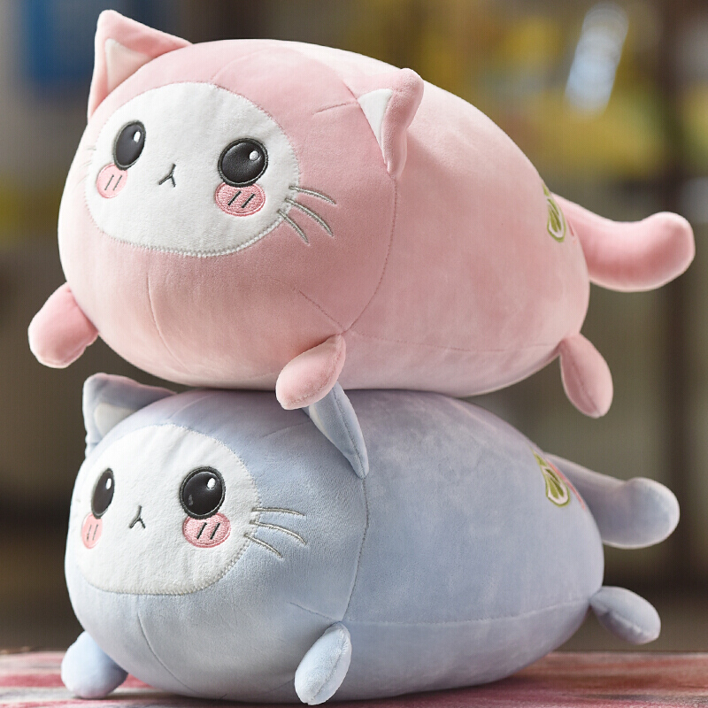 软体羽绒棉猫咪抱枕小猫布娃娃陪睡小号公仔毛绒玩具儿童生日