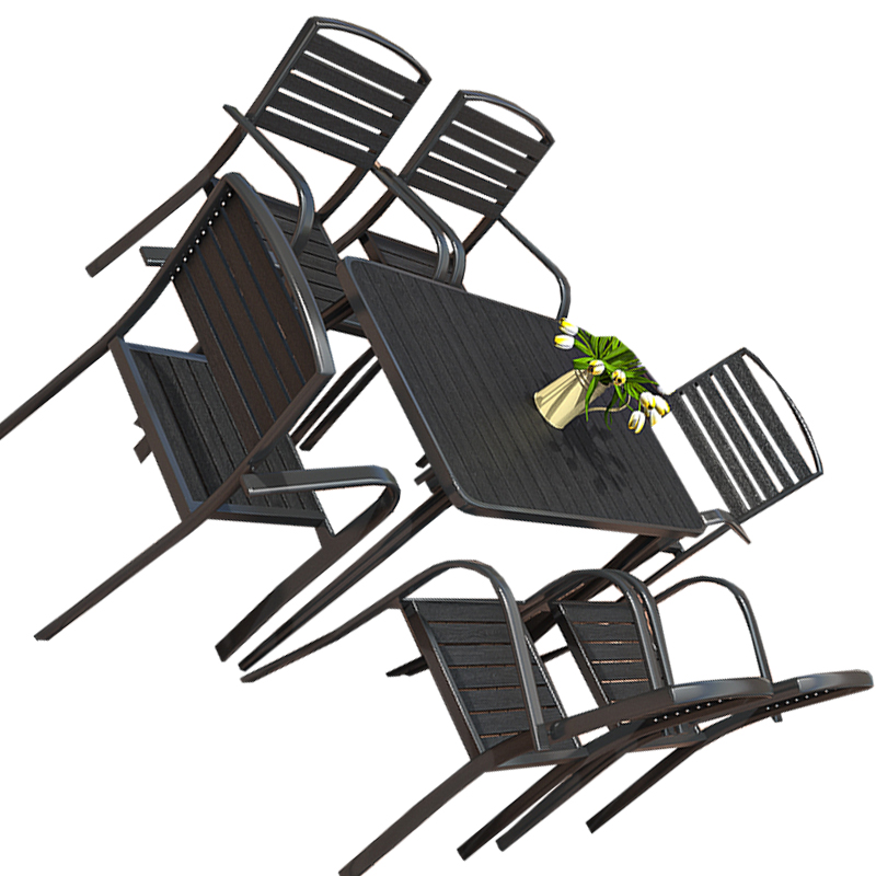 汐户外桌一桌六椅套高清大图