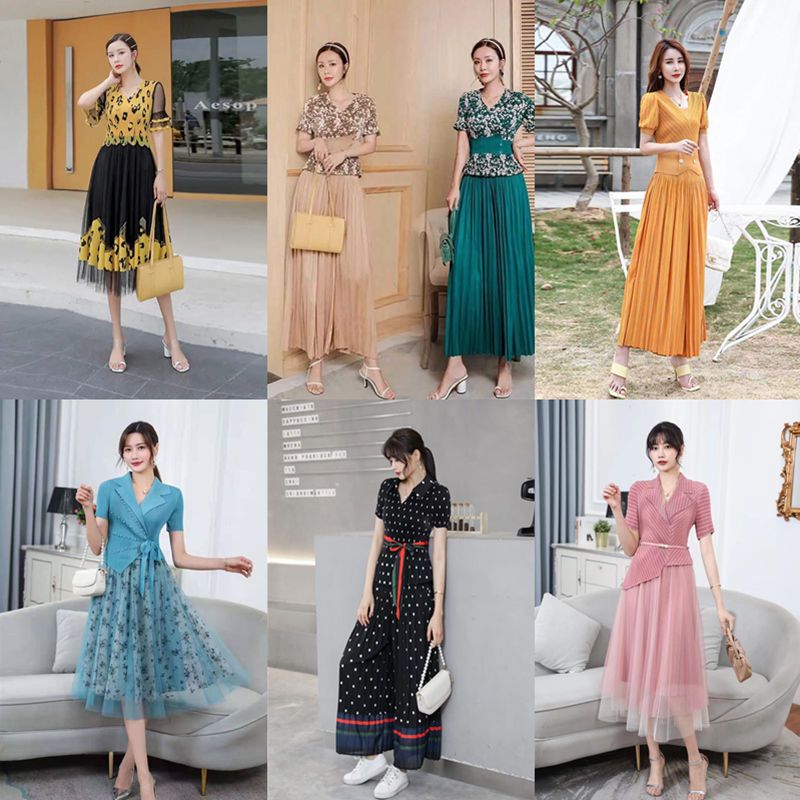 大码女装折扣妈妈装孤品 商场撤柜中年连衣裙