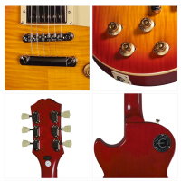 epiphone易普锋电吉他1959 Les Paul Custom孤独摇滚播出吉他旧化深樱桃红渐变色