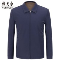 Youngor/雅戈尔男士秋季藏青商务正装单茄克化纤面料981FQA