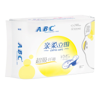 ABC 亲柔立围 日用 纤薄棉柔表层 卫生巾240mm*8片 (含KMS健康配方)