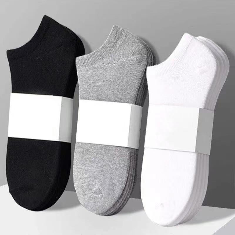 席迈娜Ximaina袜子男夏季透气棉防臭脚抗菌夏天薄款短袜隐形浅口防掉跟船袜高清大图