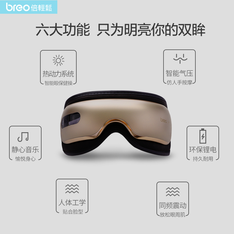 明星同品牌breo/倍轻松眼润舒EC-4眼部按摩器眼保仪护眼仪 改善黑眼圈 缓解眼疲劳静心音乐送礼学生青少年护眼网课伴侣高清大图