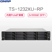 威联通(QNAP) TS-1232XU-RP四核CPU双电源机架式12盘位NAS磁盘阵列网络存储器(无内置硬盘)