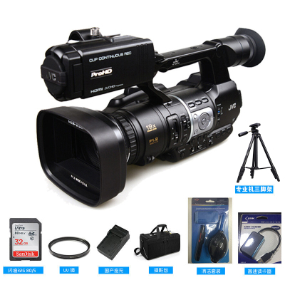 杰伟世(JVC )JY-HM360 标配套餐 专业高清 手持式 数码摄像机摄录一体机 黑色400万有效像素 3英寸显示屏