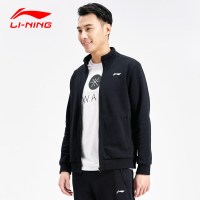 李宁(LI-NING)运动服中款卫衣男士开衫连帽外套春季常规款休闲跑步运动长袖上衣