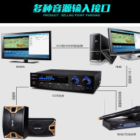 先科(SAST)D26家用功放机KTV卡包功放卡拉OK音响大功率蓝牙USB专业会议卡包舞台音箱 家用音响AV功放带双话筒