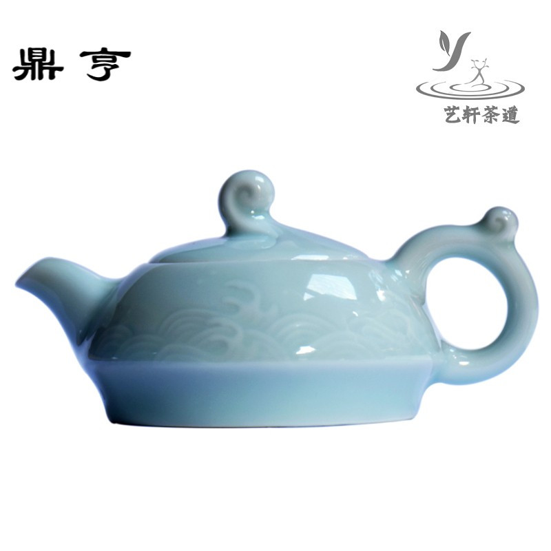 鼎亨景德镇影青茶壶陶瓷泡茶壶带过滤茶壶功夫茶具套装单壶冲茶器