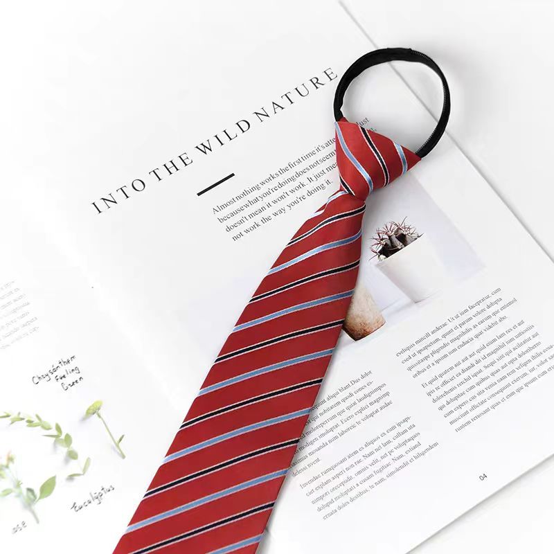 惠铁工装制服领带红色拉链定制条