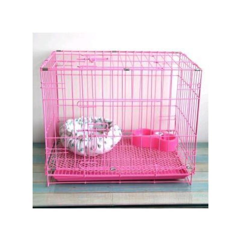 粉色 35*25*33 通用荷兰猪笼子狗笼子猫笼子特大号兔笼子荷兰鼠笼子鸡笼自动清粪