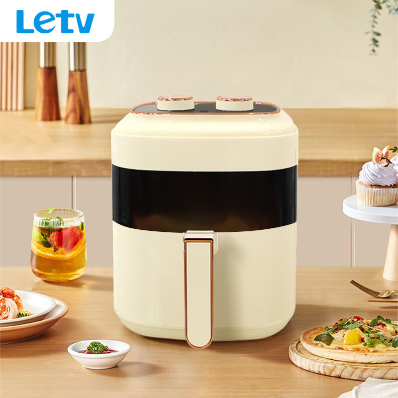 乐视 K712A 空气炸锅 轻旋按钮随时唤醒炉灯可视空气炸锅 4.5L