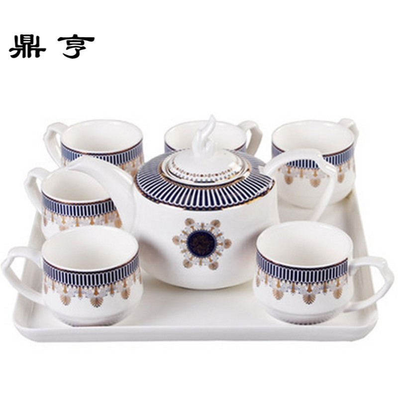 鼎亨8件套雅轩茶具杯子茶壶凉水壶茶壶功夫茶套装陶瓷茶具茶杯