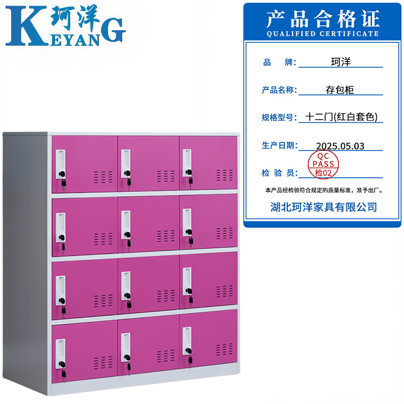 珂洋 存包柜 十二门(红白套色) 台高清大图