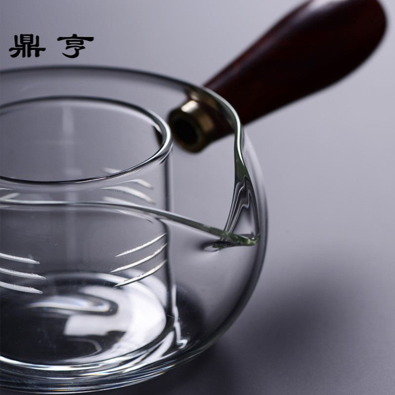 鼎亨耐热玻璃壶煮器茶壶泡茶壶茶器侧把迷你加厚煮水壶养生壶
