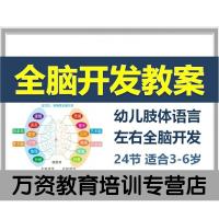 大脑启蒙左右脑开 3-6岁幼儿肢体运动语言潜能开全脑教案资料（盘货）电子版