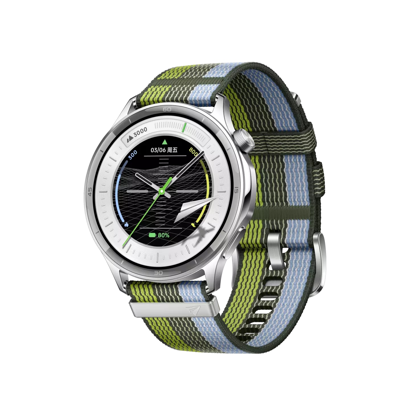 [智能手表]OPPO Watch S OWW262 跃动绿茵 CN高清大图