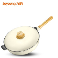 九阳（Joyoung）炒锅 CLT3255D 轻奢不粘锅 耐磨蓝宝石 珐琅锅盖 32cm 磁炉通用
