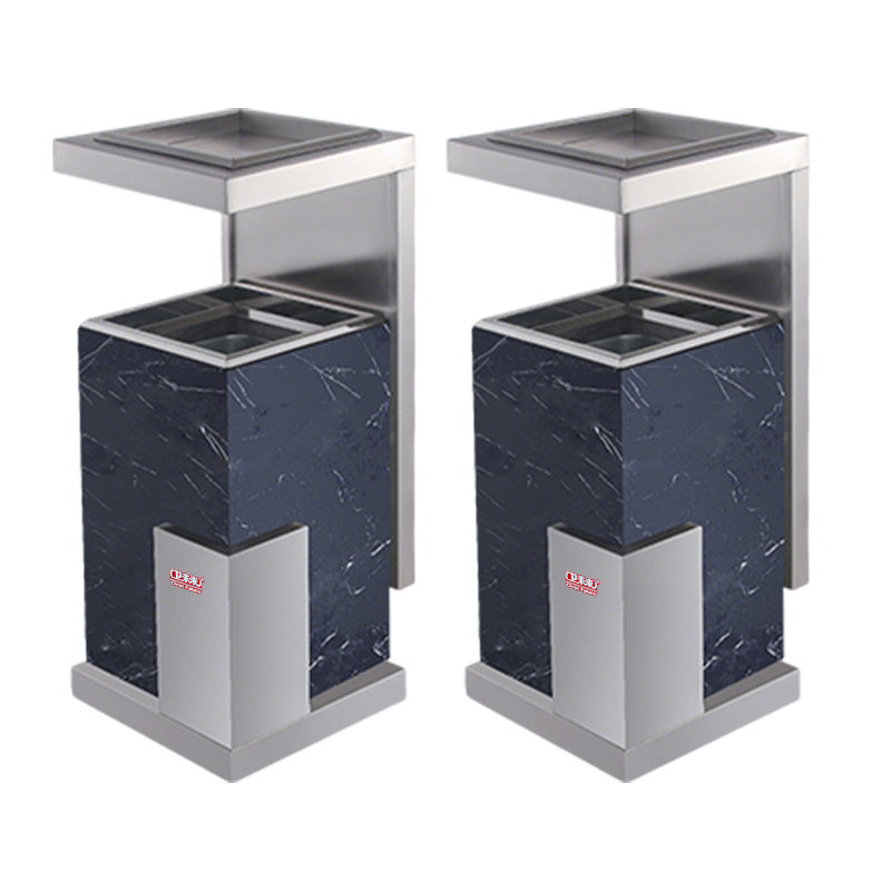 卫未来 立式烟灰桶 豪华银黑石 个高清大图
