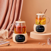 小熊(Bear)0.4L迷你养生杯养生壶 热牛奶电热杯煮花茶壶烧水壶电热水壶全玻璃杯体YSH-Q04E5