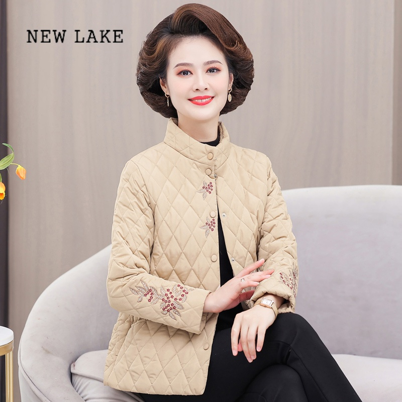 newlake妈妈装轻薄小棉袄洋气中年妇女棉衣外套中老年人冬季棉服短款